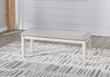 Robbinsdale Dining Table and 4 Chairs and Bench in Antique White from Ashley Furniture - Luna Furniture
