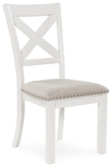 Robbinsdale Dining Table and 8 Chairs in Antique White from Ashley Furniture - Luna Furniture