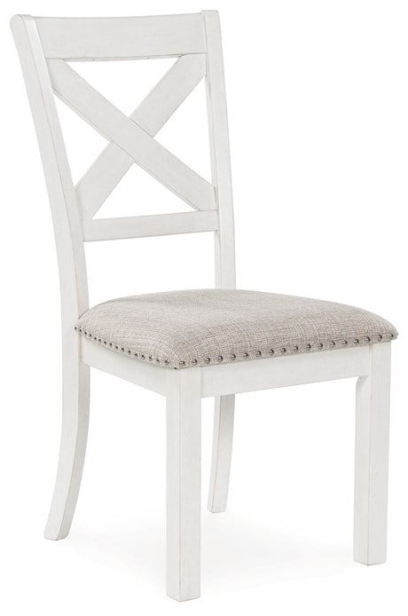 Robbinsdale Dining Table and 4 Chairs and Bench in Antique White from Ashley - Luna Furniture