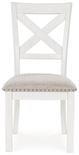 Robbinsdale Dining Table and 4 Chairs and Bench in Antique White from Ashley Furniture - Luna Furniture