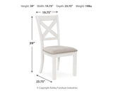 Robbinsdale Dining Table and 6 Chairs and Bench in Antique White from Ashley - Luna Furniture