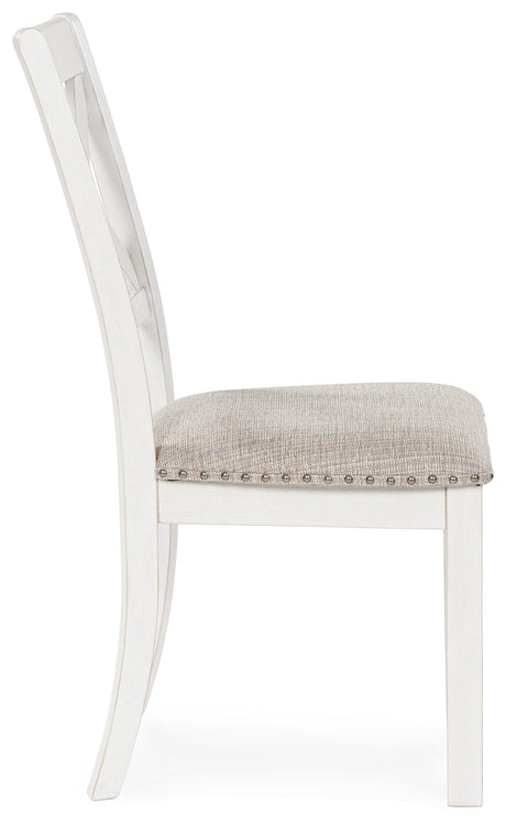 Robbinsdale Dining Table and 8 Chairs in Antique White from Ashley - Luna Furniture