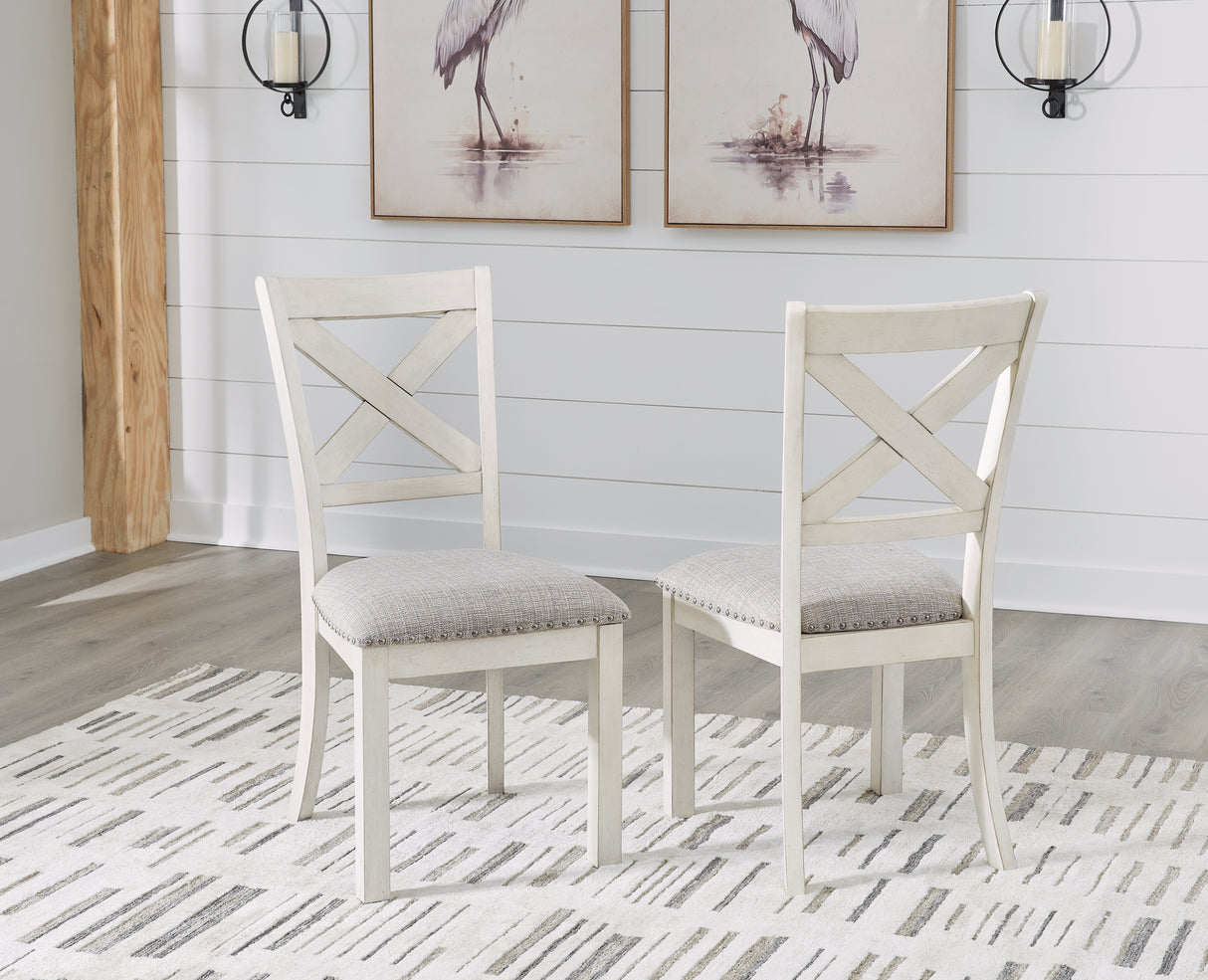 Robbinsdale Dining Table and 8 Chairs in Antique White from Ashley Furniture - Luna Furniture