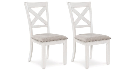 Robbinsdale Antique White Dining Chair, Set of 2 from Ashley - Luna Furniture