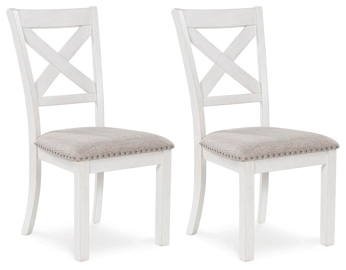 Robbinsdale Antique White Dining Chair, Set of 2 from Ashley Furniture - Luna Furniture