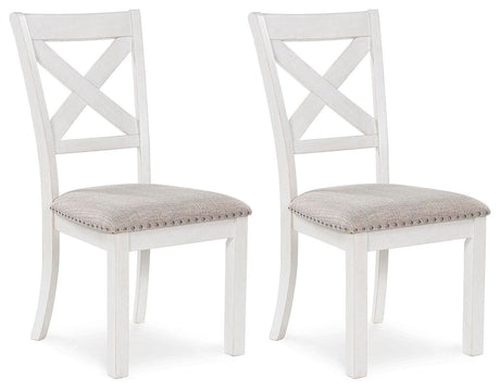 Robbinsdale Antique White Dining Chair, Set of 2 from Ashley - Luna Furniture