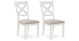 Robbinsdale Antique White Dining Chair, Set of 2 from Ashley Furniture - Luna Furniture