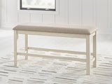 Robbinsdale Antique White 49" Counter Height Dining Bench