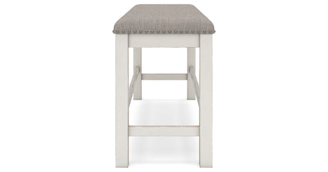 Robbinsdale Counter Height Dining Table and 4 Barstools and Bench in Antique White from Ashley - Luna Furniture
