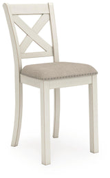 Robbinsdale Antique White Counter Height Barstool, Set of 2