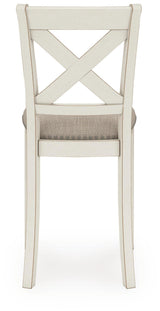 Robbinsdale Antique White Counter Height Barstool, Set of 2