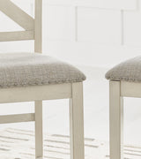 Robbinsdale Antique White Counter Height Barstool, Set of 2