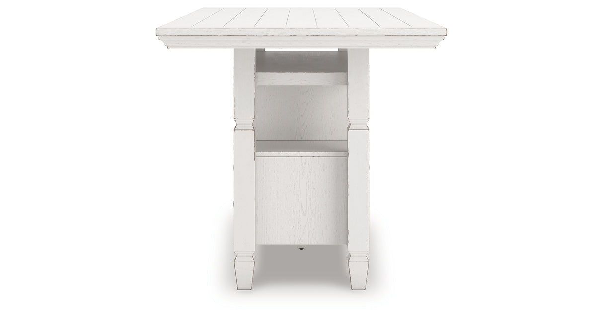 Robbinsdale Antique White Counter Height Dining Table and 4 Barstools from Ashley Furniture - Luna Furniture