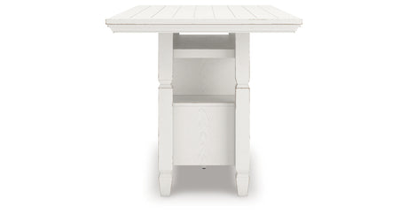 Robbinsdale Counter Height Dining Table and 6 Barstools in Antique White from Ashley - Luna Furniture