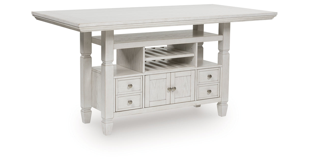 Robbinsdale Antique White Counter Height Dining Table from Ashley - Luna Furniture