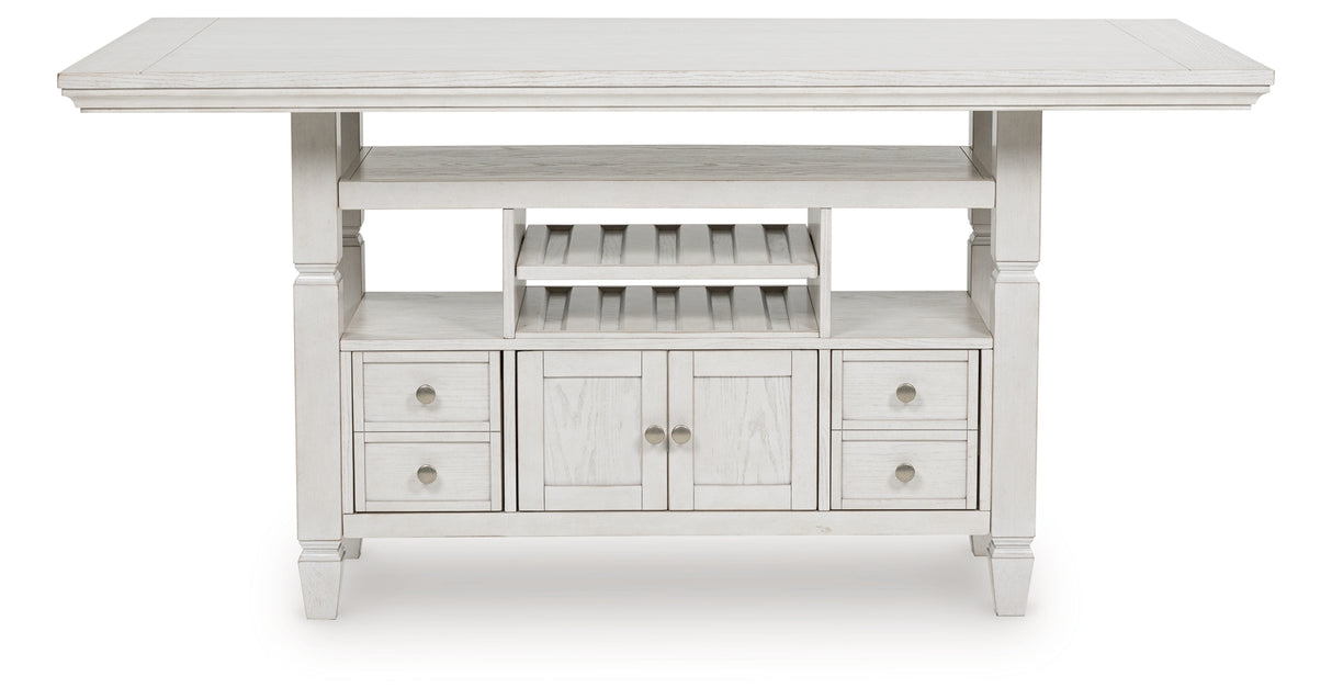 Robbinsdale Antique White Counter Height Dining Table from Ashley - Luna Furniture