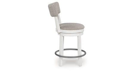 Robbinsdale Antique White Counter Height Barstool, Set of 2 from Ashley Furniture - Luna Furniture