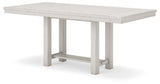 Robbinsdale Antique White Counter Height Dining Table and 4 Barstools and Bench from Ashley Furniture - Luna Furniture