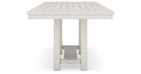 Robbinsdale Counter Height Dining Table and 8 Barstools in Antique White from Ashley - Luna Furniture