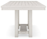 Robbinsdale Antique White Counter Height Dining Table and 6 Barstools and Bench with Storage from Ashley - Luna Furniture
