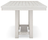 Robbinsdale Antique White Counter Height Dining Table and 6 Barstools and Bench with Storage from Ashley - Luna Furniture