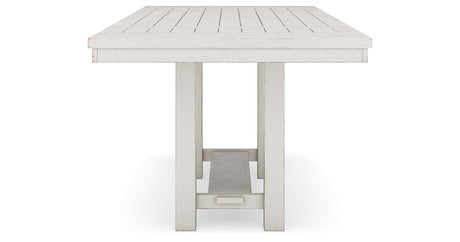 Robbinsdale Antique White Counter Height Dining Table and 4 Barstools with Storage from Ashley - Luna Furniture