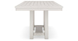 Robbinsdale Antique White Counter Height Dining Table and 8 Barstools with Storage from Ashley Furniture - Luna Furniture