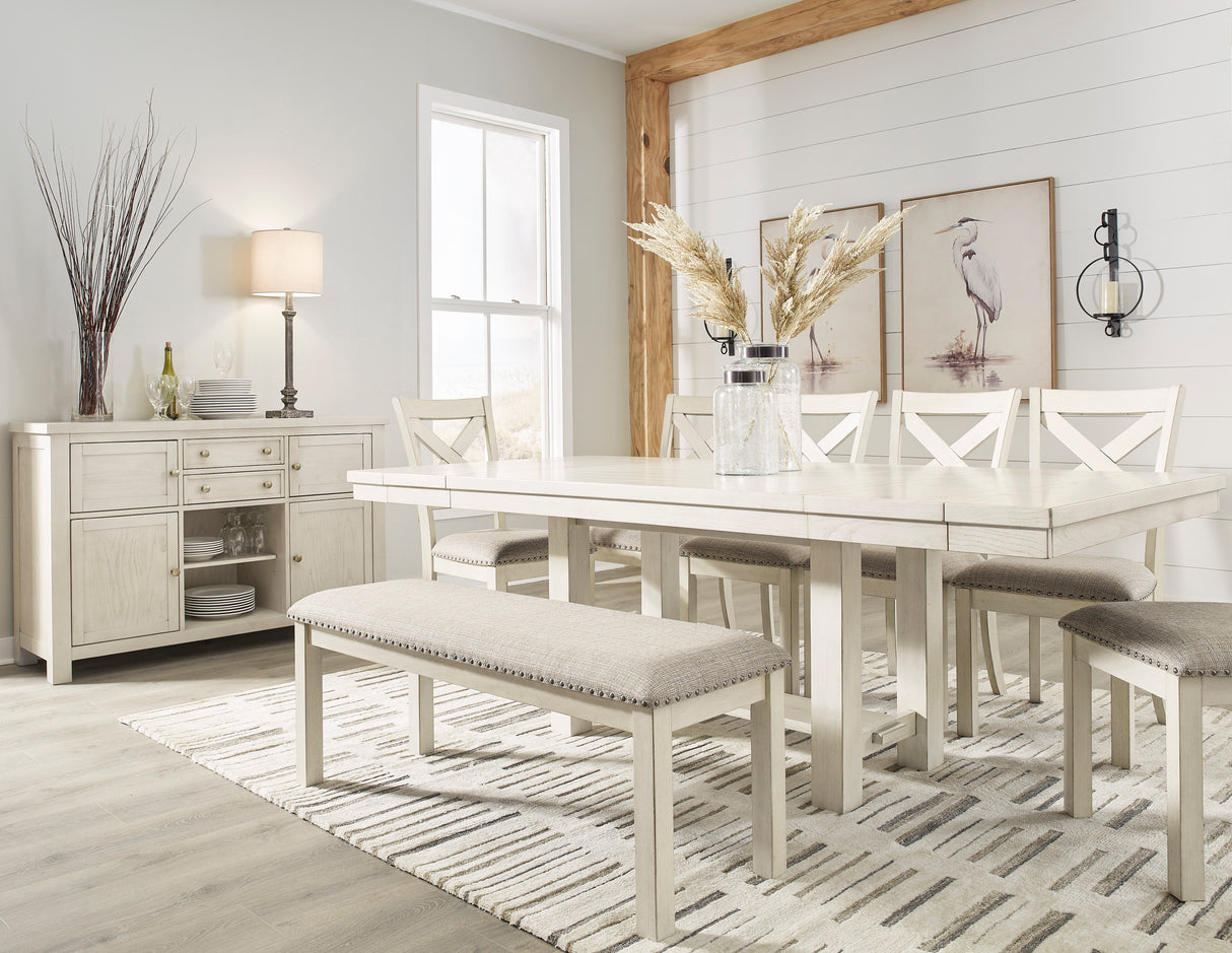 Robbinsdale Antique White Dining Extension Table from Ashley - Luna Furniture