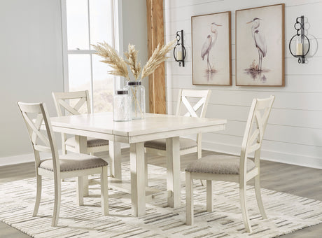Robbinsdale Antique White Extendable Dining Room Set from Ashley - Luna Furniture