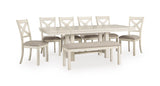 Robbinsdale Antique White Extendable Dining Room Set from Ashley - Luna Furniture