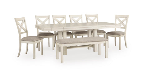 Robbinsdale Antique White Extendable Dining Room Set from Ashley - Luna Furniture