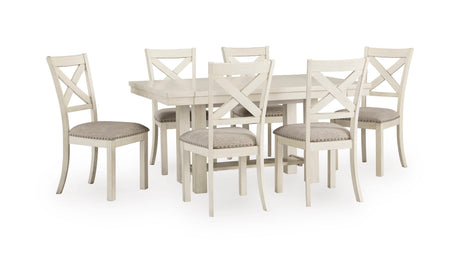 Robbinsdale Antique White Extendable Dining Room Set from Ashley - Luna Furniture