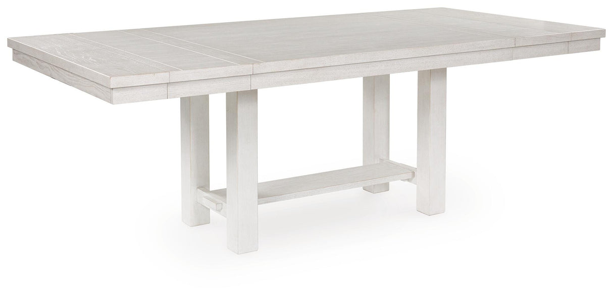 Robbinsdale Dining Table and 6 Chairs and Bench in Antique White from Ashley - Luna Furniture
