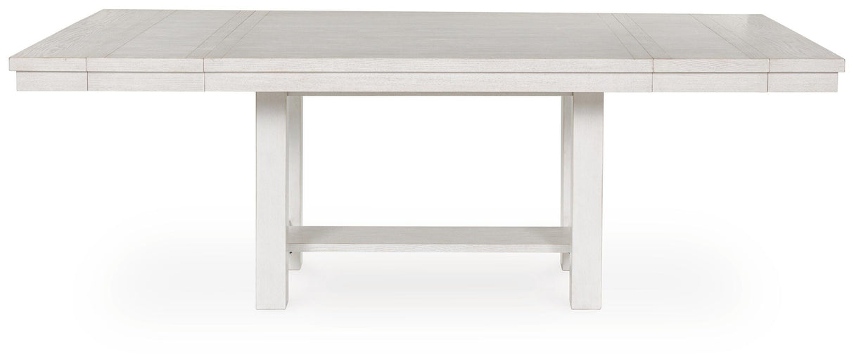 Robbinsdale Dining Table and 6 Chairs and Bench in Antique White from Ashley - Luna Furniture