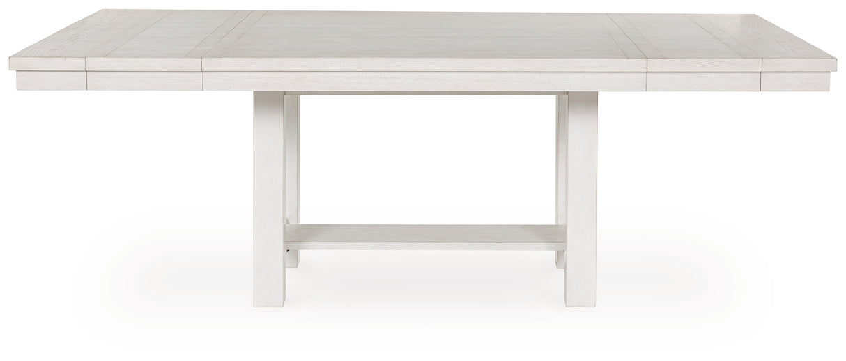 Robbinsdale Dining Table and 4 Chairs and Bench in Antique White from Ashley Furniture - Luna Furniture