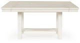 Robbinsdale Dining Table and 6 Chairs and Bench in Antique White from Ashley - Luna Furniture