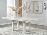 Robbinsdale Dining Table and 4 Chairs and Bench in Antique White from Ashley Furniture - Luna Furniture