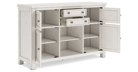 Robbinsdale Counter Height Dining Table, 2 Barstools, Bench and Server from Ashley - Luna Furniture