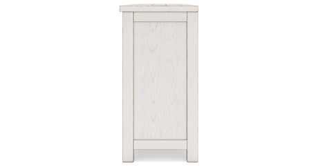 Robbinsdale Antique White Counter Height Dining Table and 10 Barstools and Storage from Ashley - Luna Furniture