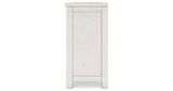 Robbinsdale Antique White Counter Height Dining Table and 8 Barstools with Storage from Ashley Furniture - Luna Furniture