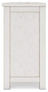 Robbinsdale Antique White Counter Height Dining Table and 6 Barstools with Storage from Ashley Furniture - Luna Furniture