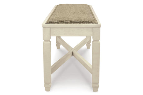 Bolanburg Antique White Dining Table with 4 Chairs and Bench from Ashley Furniture - Luna Furniture