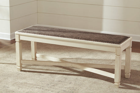 Bolanburg Antique White Dining Table with 2 Chairs and 2 Benches from Ashley - Luna Furniture