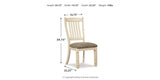 Bolanburg Two-tone Dining Table, 4 Chairs, Bench, Server and Display Cabinet from Ashley - Luna Furniture