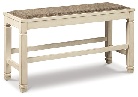Bolanburg Two-tone Counter Height Bench from Ashley - Luna Furniture