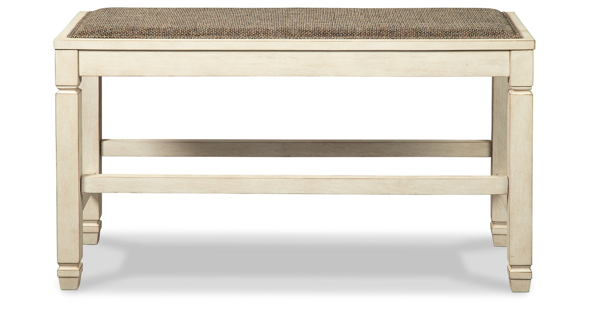 Bolanburg Counter Height Dining Table and 4 Barstools and Bench in Two-tone from Ashley - Luna Furniture