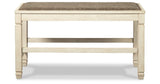 Bolanburg Counter Height Dining Table and 4 Barstools and Bench in Two-tone from Ashley - Luna Furniture
