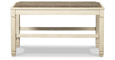 Bolanburg Counter Height Dining Table and 4 Barstools and Bench in Two-tone from Ashley - Luna Furniture