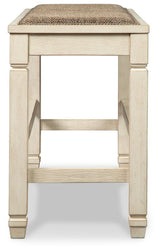 Bolanburg Counter Height Dining Table and 4 Barstools and Bench in Two-tone from Ashley Furniture - Luna Furniture