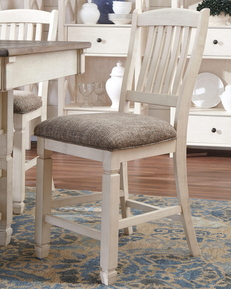 Bolanburg Antique White Counter Height Dining Table and 4 Barstools from Ashley - Luna Furniture